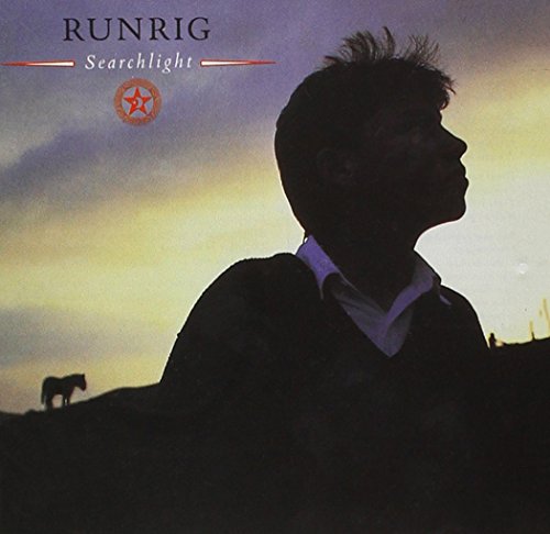 Runrig Searchlight CD cover: man in profile against a sunset.