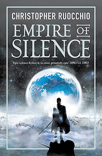 Book cover: planet Earth viewed by a cloaked figure in a desolate landscape.