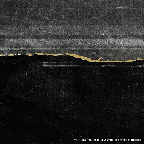 CD cover with black and gold abstract design, torn paper effect.