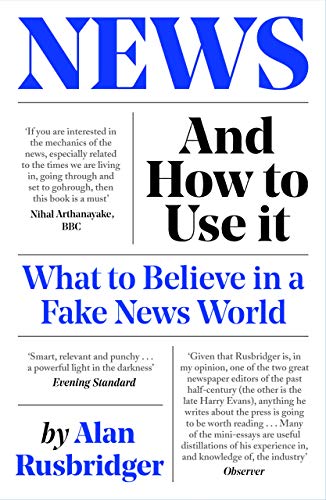Book cover with bold blue text: "News and How to Use It" and "Fake News World".
