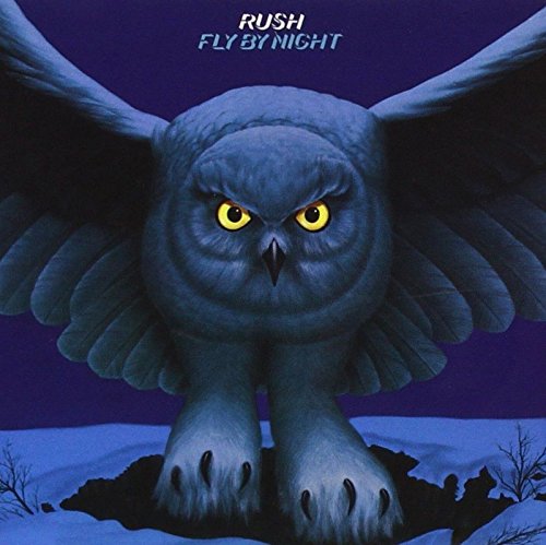 Album cover for Rush’s “Fly By Night” featuring a snowy owl.