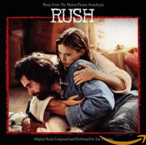 CD cover for “Rush” soundtrack featuring two people in an embrace.