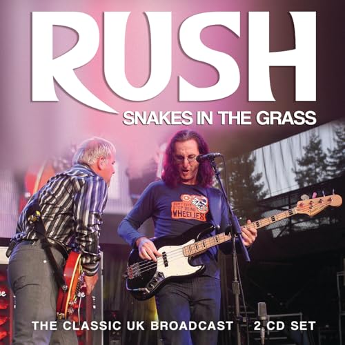 Rush “Snakes In The Grass” 2CD set cover featuring band members performing.