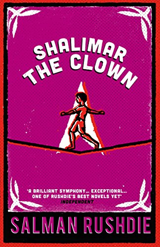 Book cover: "Shalimar the Clown" by Salman Rushdie, featuring a tightrope walker.