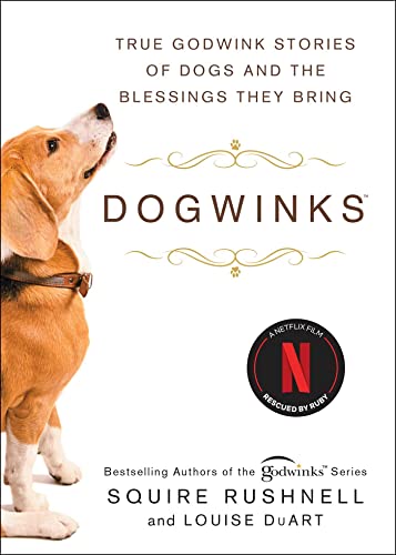 Book cover featuring a tan dog and title “Dogwinks” with Netflix film logo.