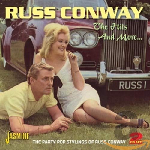 CD cover for Russ Conway’s “The Hits And More” with vintage imagery.