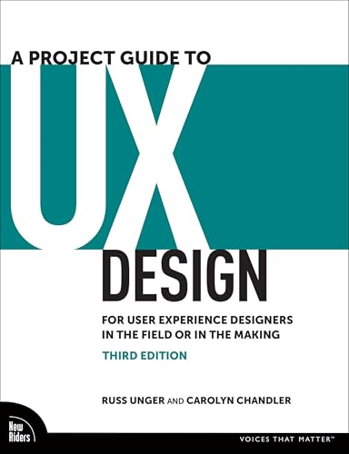 Book cover for A Project Guide to UX Design with large white text on teal.