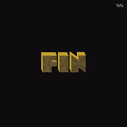 Black album cover with gold, geometric “FIN” lettering.