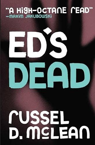 Book cover: “Ed’s Dead” in large blue text over a dark, blurred background.