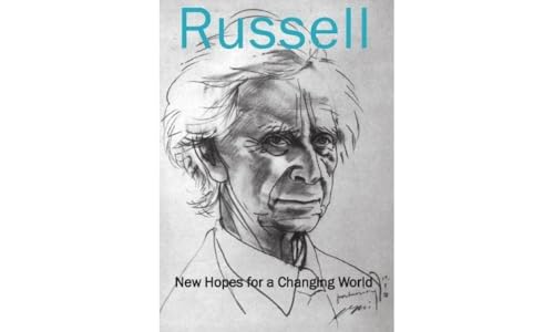 Book cover: sketched portrait of Bertrand Russell, title "New Hopes".