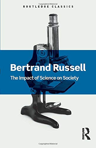 Book cover: “The Impact of Science on Society” with a microscope image.