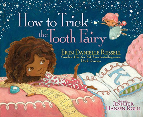 Book cover: girl, tooth, fairy, and a list with scribbled words.