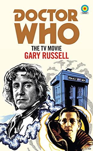 Doctor Who TV Movie book cover featuring the Doctor, a police box, and faces.