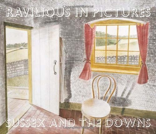Book cover with Eric Ravilious artworks, featuring Sussex landscape and Downs scenery.