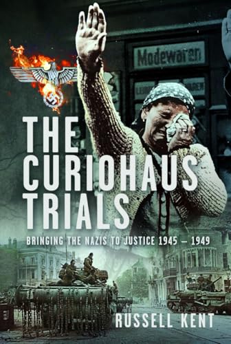 Book cover depicting post-war scenes and a Nazi symbol in flames.