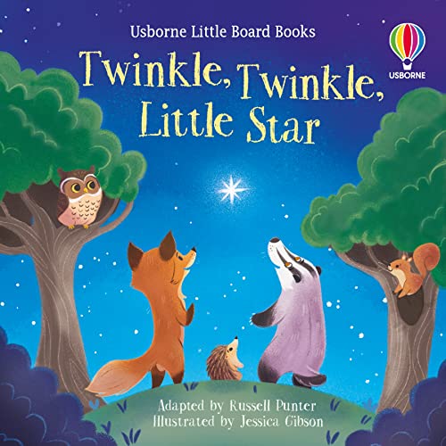 Board book cover: animals looking at a twinkling star in trees.