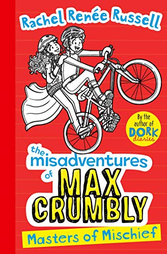 Book cover featuring a cartoon boy and girl riding a bicycle on red paper.