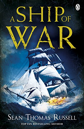 Book cover: “A Ship of War” depicts a sailing ship in stormy seas.
