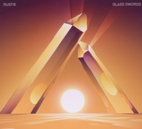 Album cover with three glass swords forming a triangle against an orange sunset.