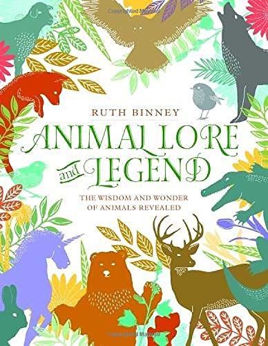 Book cover featuring illustrated animals and the title “Animal Lore and Legend.”