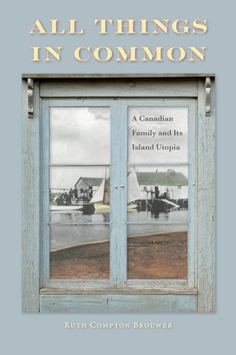 Book cover with window view of sailboats and coastal buildings.