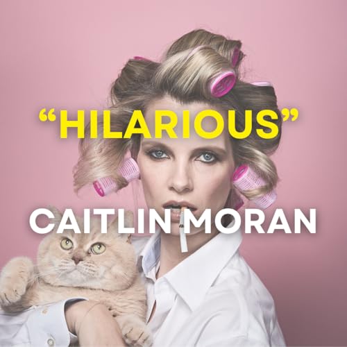 Woman with hair rollers holds a cat, book cover for “How Not to be a Supermodel”.