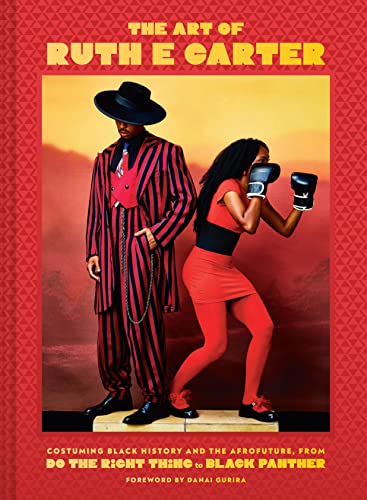 Book cover featuring two figures in vibrant red and striped clothing.