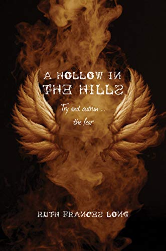 Book cover: dark background, golden wings, and title "A Hollow in the Hills.