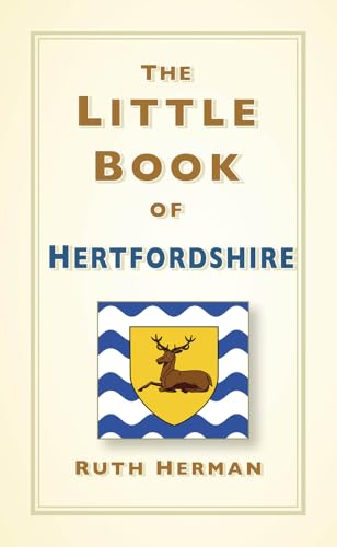Book cover: "The Little Book of Hertfordshire" with a deer emblem.
