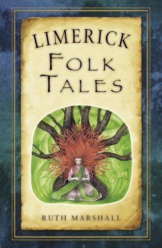 Book cover: "Limerick Folk Tales" with illustration of a woman and tree.