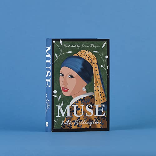 Book cover featuring a portrait inspired by Vermeer’s “Girl with a Pearl Earring.”