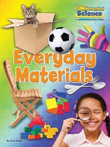 Book cover showing a cat, soccer ball, chair, fork, spoon, blocks, and a girl.