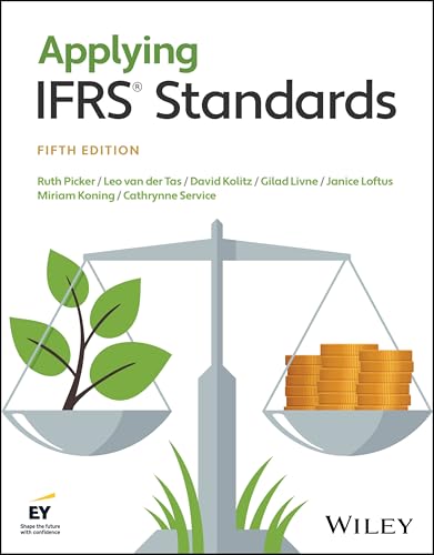 Book cover with scales balancing leaves and coins, titled “Applying IFRS Standards.”