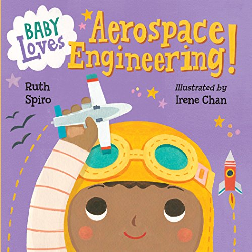 Book cover with cartoon baby wearing goggles, airplane, and rocket.