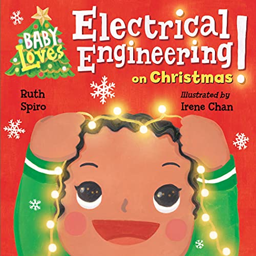 Book cover with baby’s face, Christmas lights, and “Electrical Engineering” title.