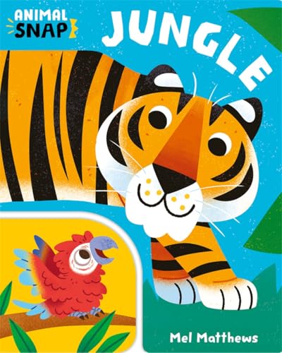 Animal Snap: Jungle card game featuring a tiger and parrot illustration.