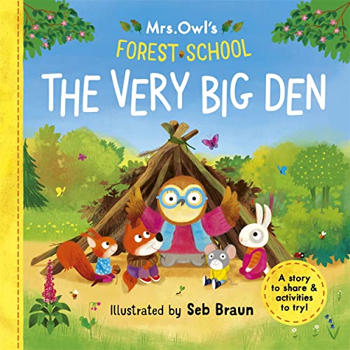 Book cover: animals building a den in a forest setting.