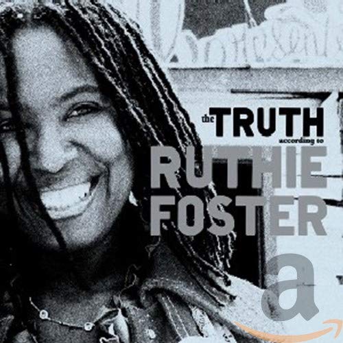 Black and white album cover featuring singer Ruthie Foster smiling.