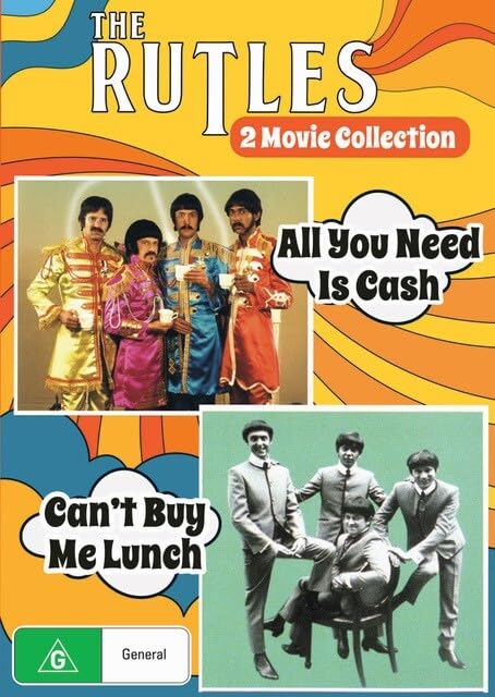 DVD cover for "The Rutles 2 Movie Collection" featuring band portraits.