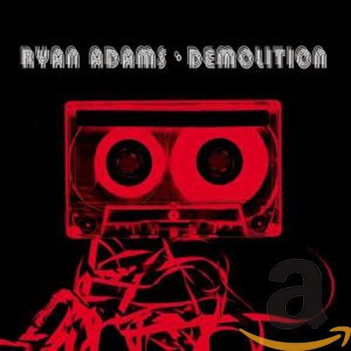 Ryan Adams’ “Demolition” CD cover: red cassette tape on a black background.