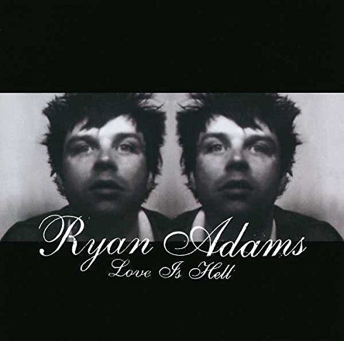 Black and white album cover featuring a duplicated portrait of Ryan Adams.