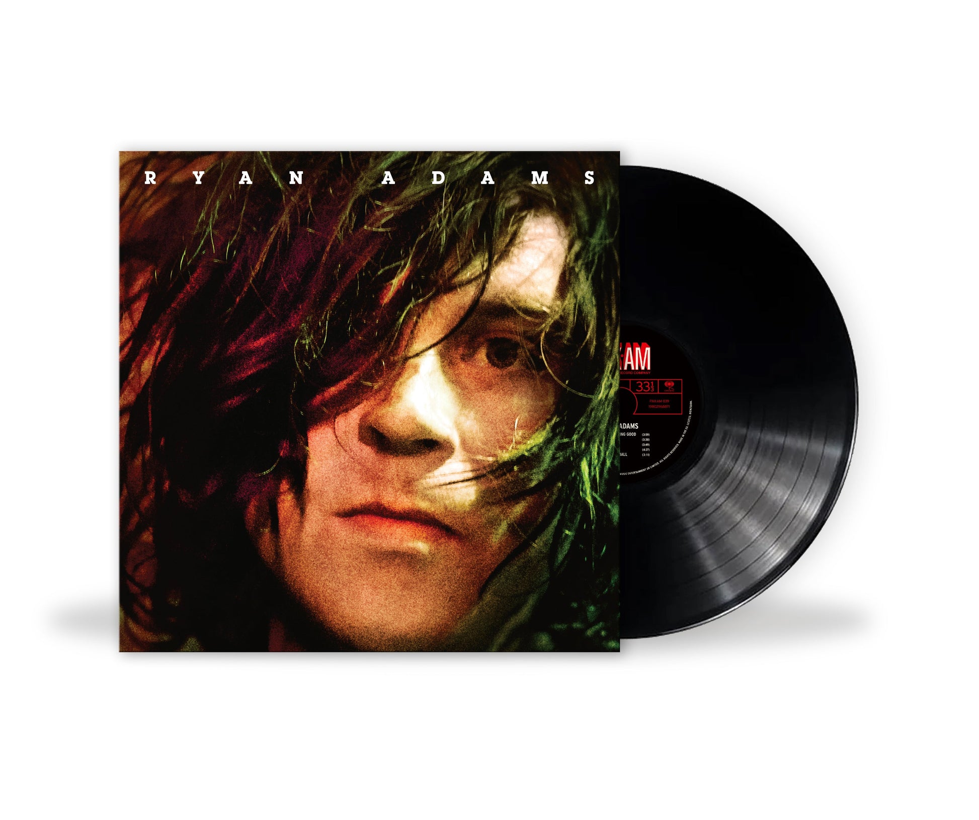Ryan Adams vinyl record with portrait of artist and black disc.