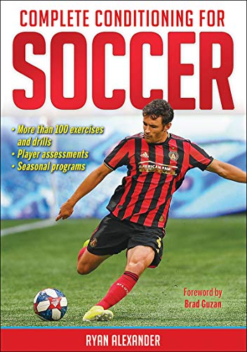 Book cover: "Complete Conditioning for Soccer" with a soccer player image.