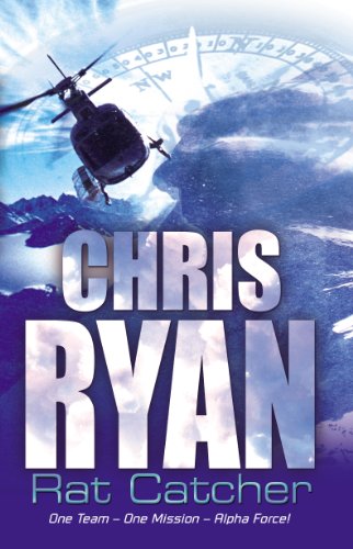 Book cover: helicopter over mountains, with large text "Chris Ryan Rat Catcher".