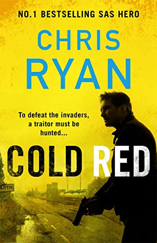 Book cover: “Cold Red” by Chris Ryan, featuring a man with a gun.