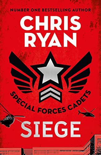 Book cover with a man rappelling down a building, author Chris Ryan, and title "Siege".