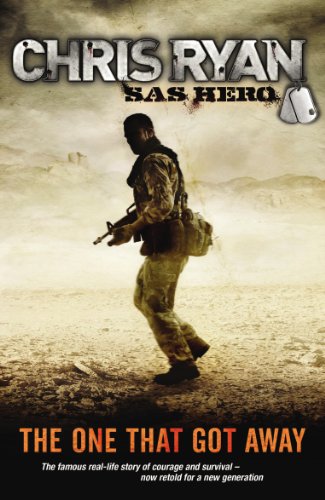 Book cover: soldier walking in desert landscape, titled "The One That Got Away.