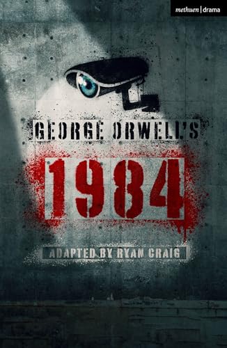 Book cover for George Orwell's 1984 featuring a surveillance camera on a concrete wall.