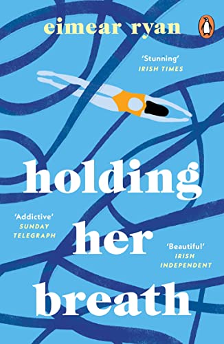 Book cover: swimmer in blue water with bold white title text.