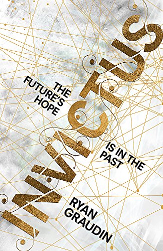 Book cover for "Invictus" with gold lettering and geometric lines.